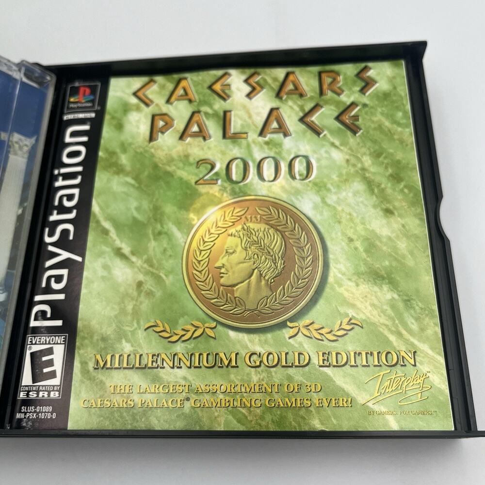 Caesars Palace 2000 (Sony PS1) PlayStation 1 W/ manual Tested & Works - Picture 8 of 9